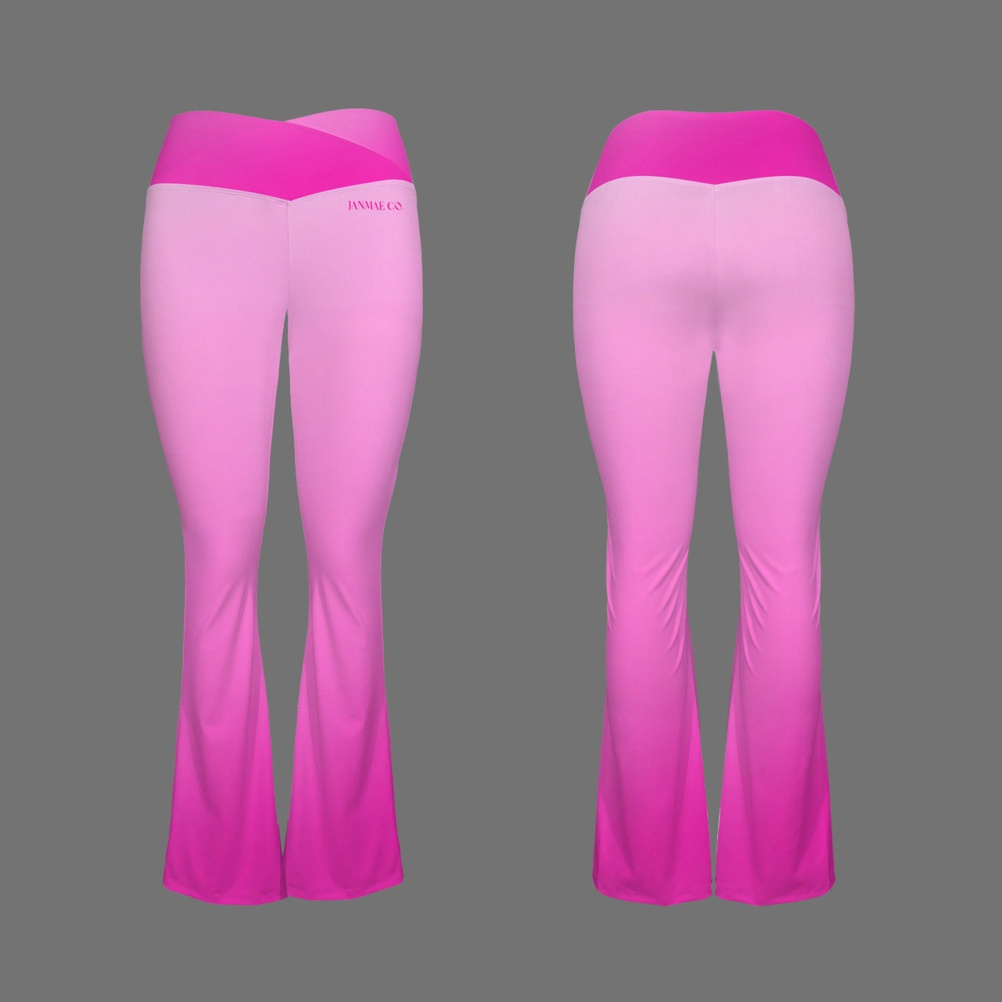 Hot Pinkea. Flared High Waist Leggings