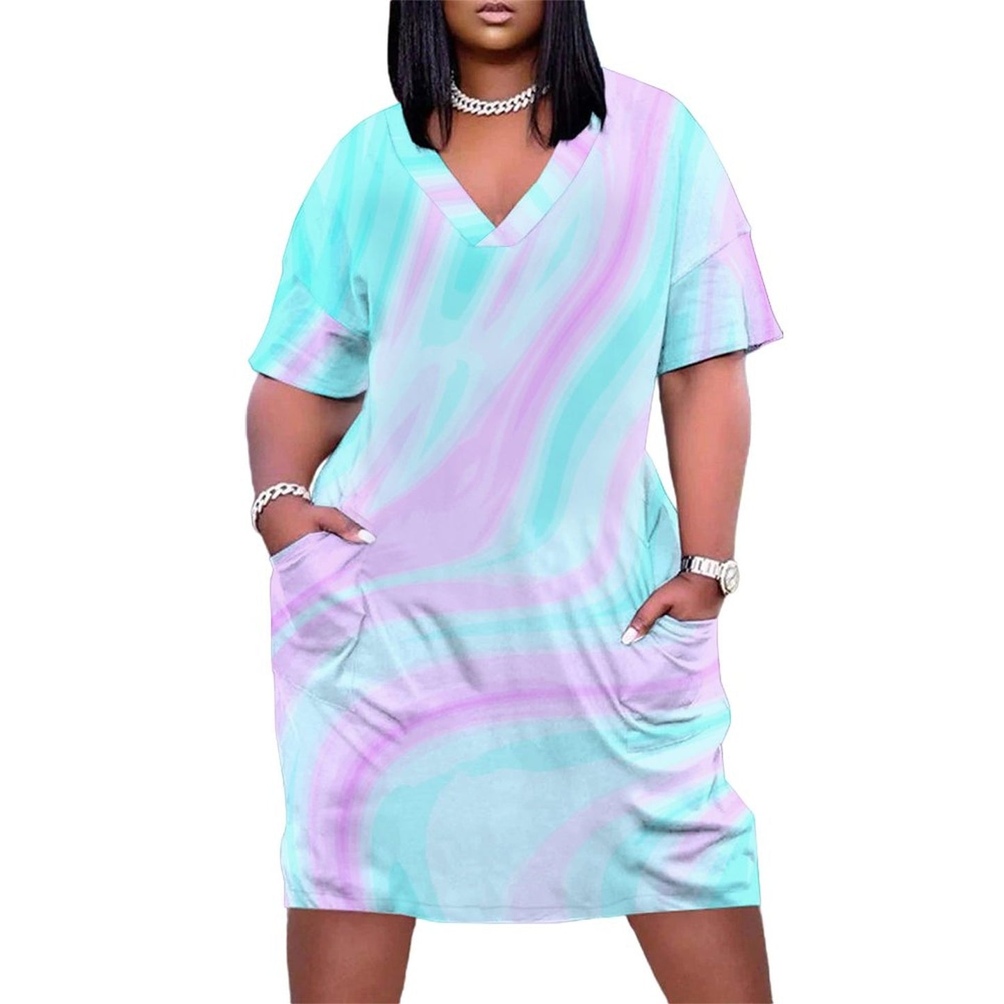 Kotton Kandi. V-Neck Baggy Dress