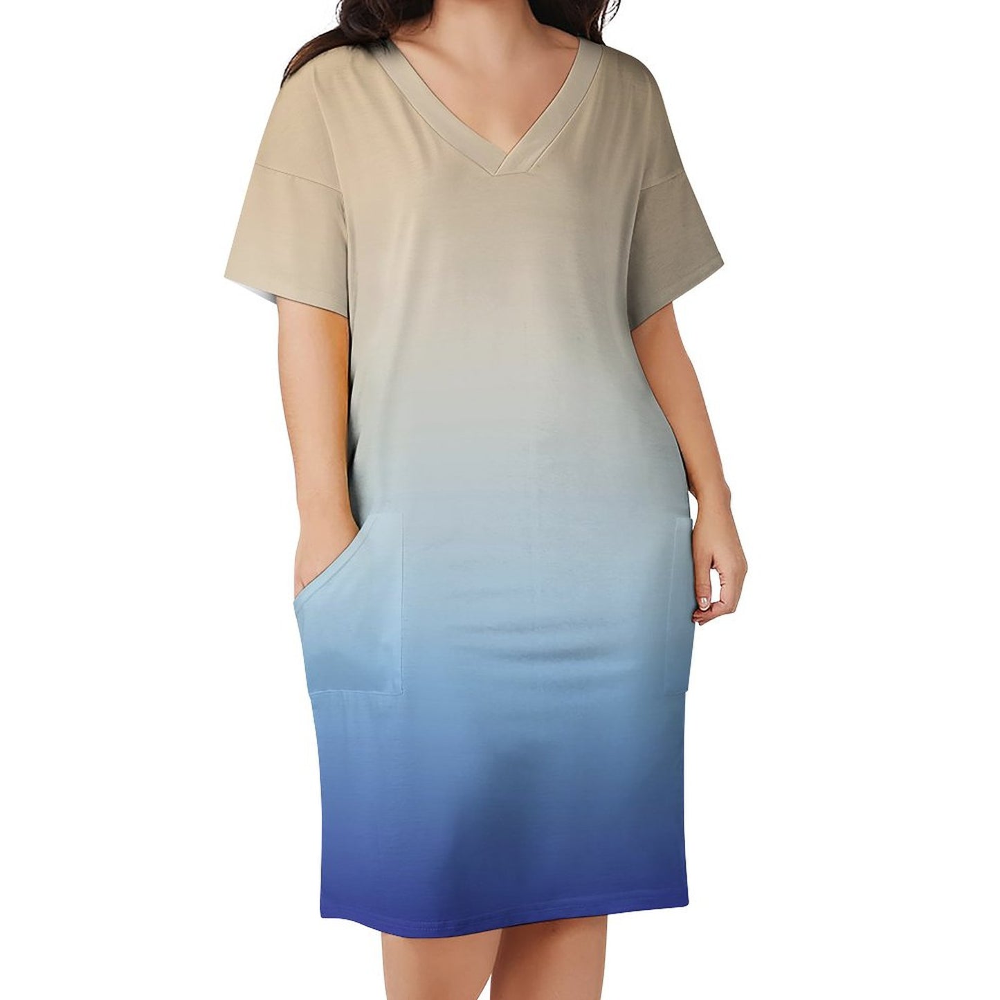 Cambria. V-Neck Baggy Dress