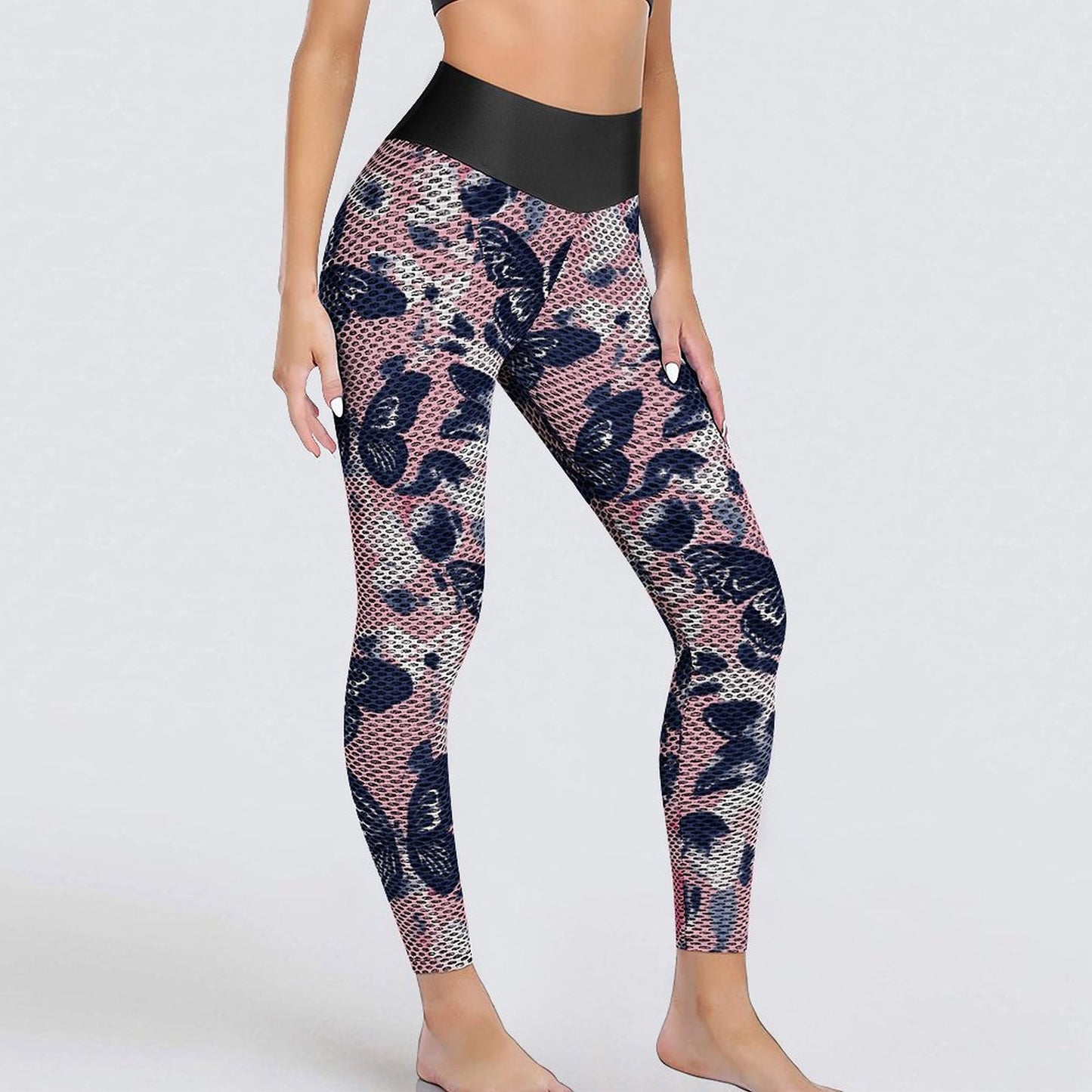 Navy Fli. Honeycomb Leggings