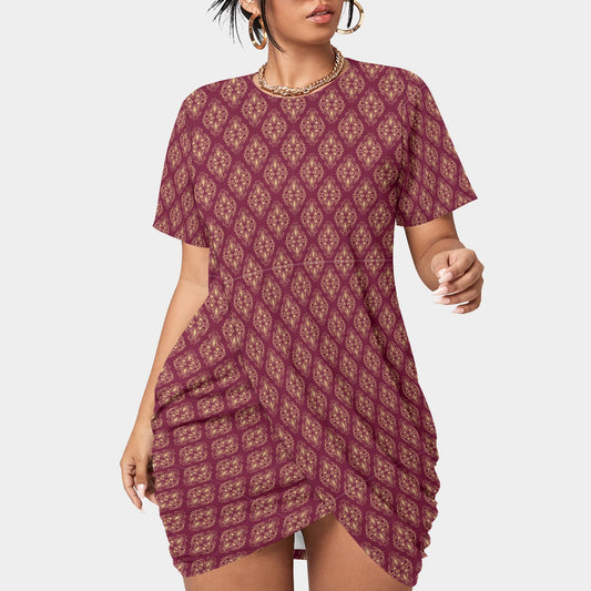 Twenti One. Stacked Hem Dress (Plus Size）