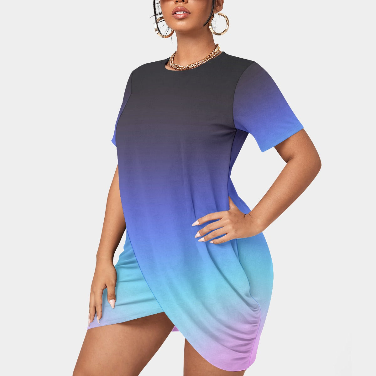 Surree. Stacked Hem Dress（Plus Size）