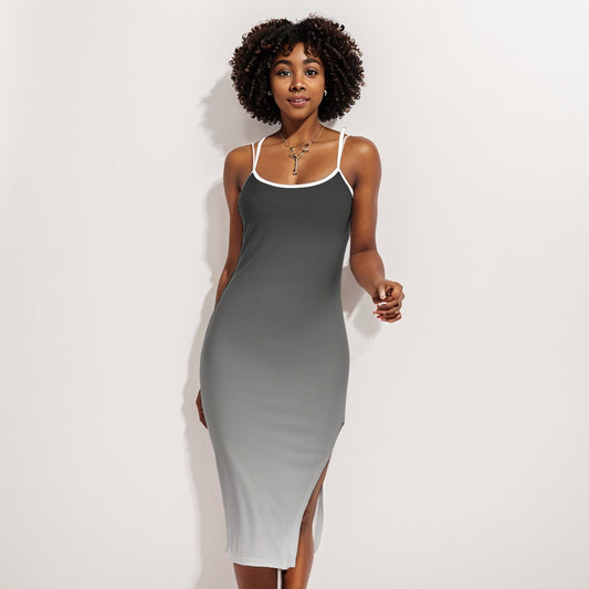 Shades Grey. Back Cross Cami Dress