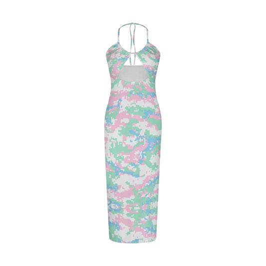 Tri Camo. Halter Cami Dress