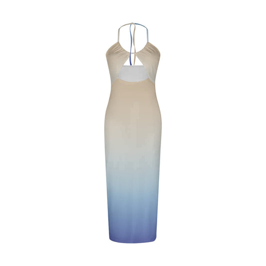 Cambria. Sexy Hollow Long Cami Dress