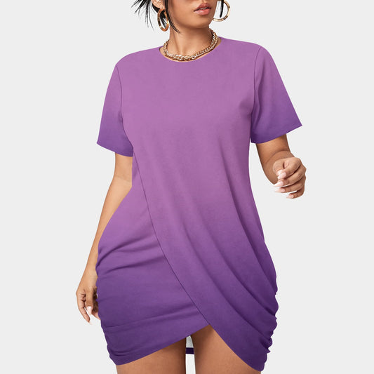 Viovi. Stacked Hem Dress（Plus Size）