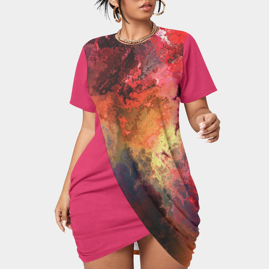 DeVelle. Stacked Hem Dress（Plus Size）