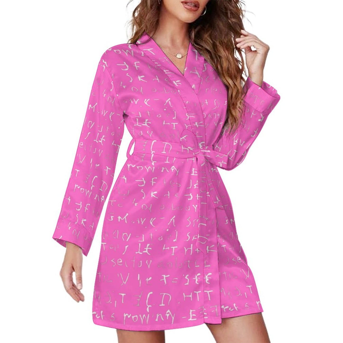 Pammie. Long Sleeve Robe Dress