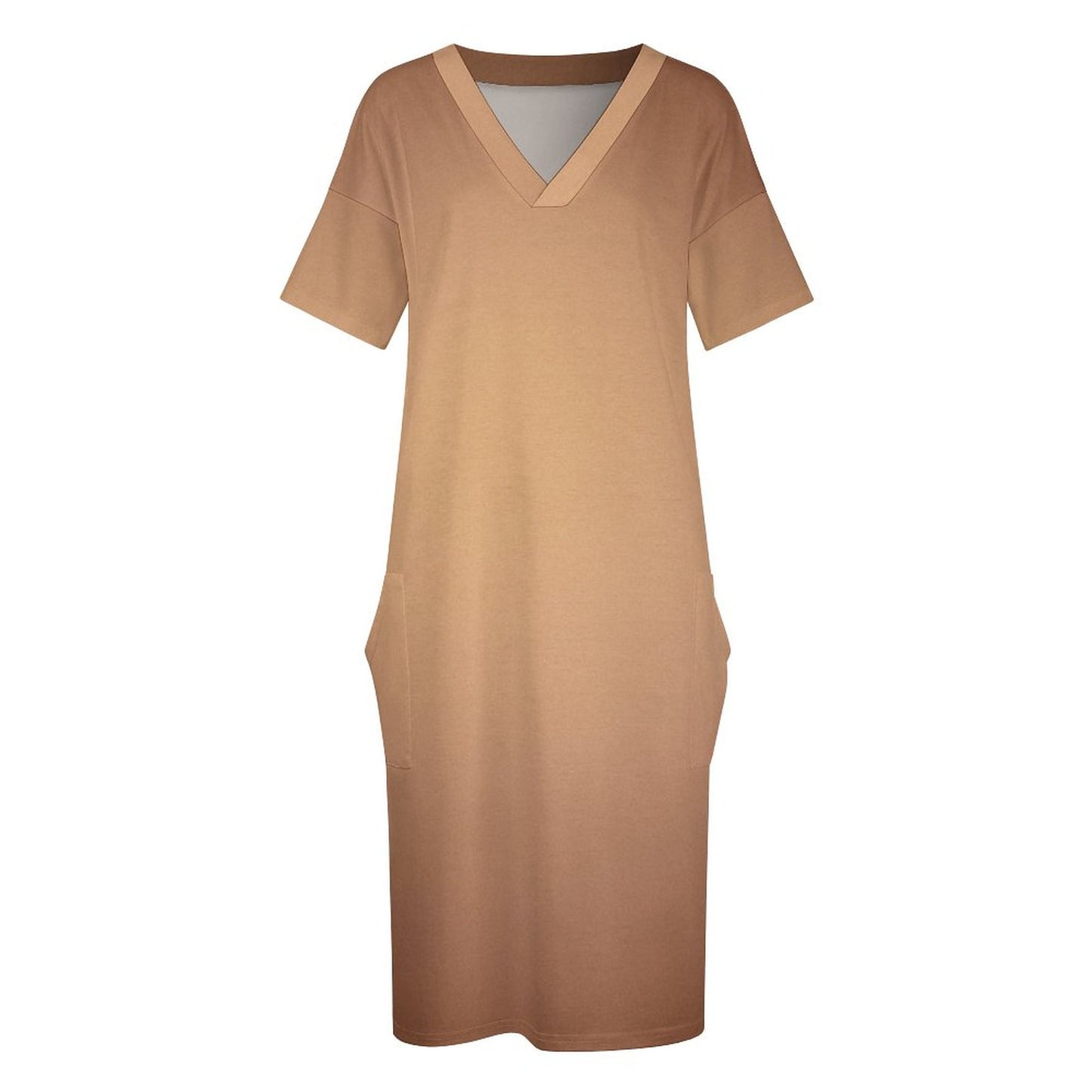 Nu Nude. V-Neck Baggy Dress