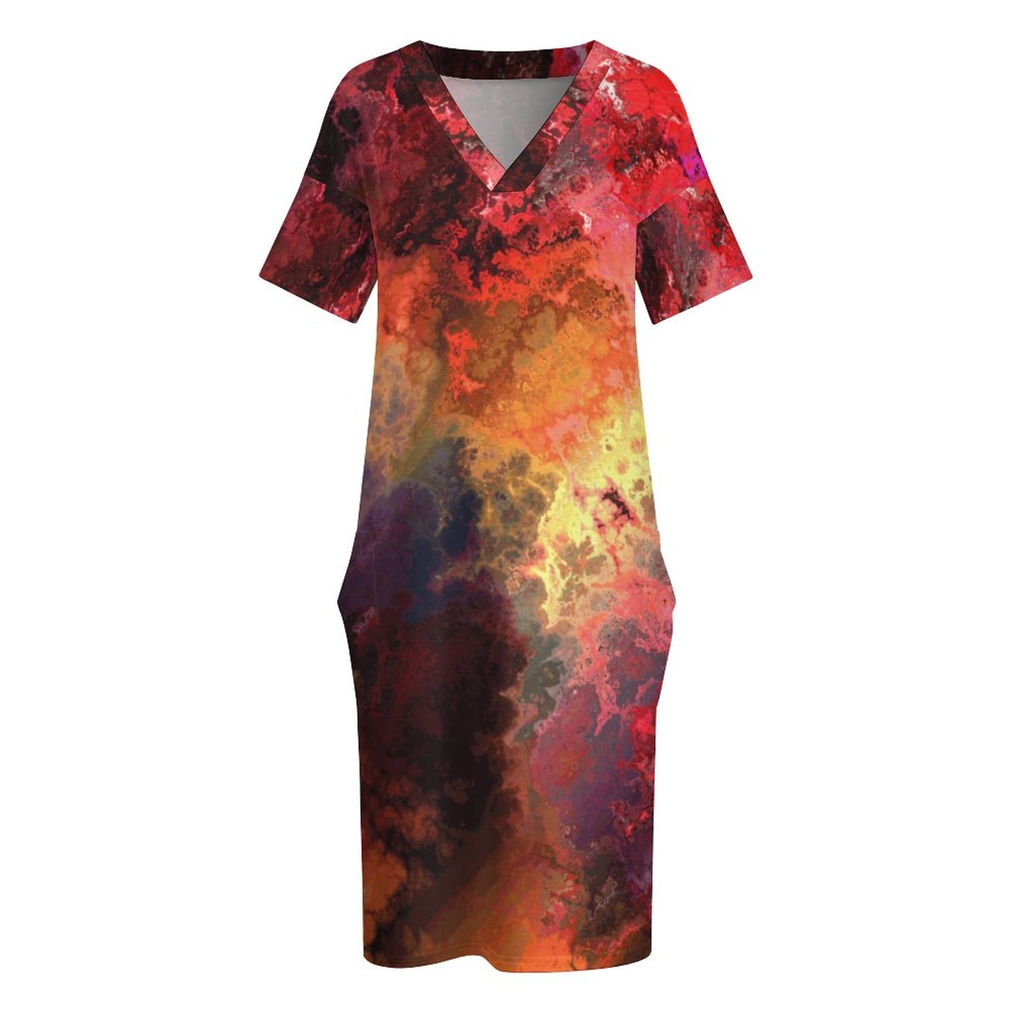 DeVelle. V-Neck Baggy Dress