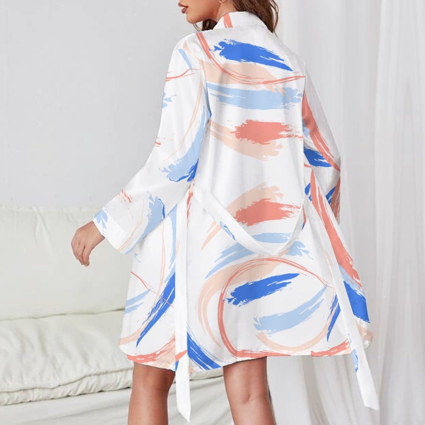 Cherea. Long Sleeve Robe Dress