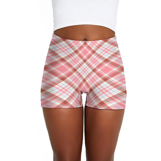 Pink Plaid. Short Shorts