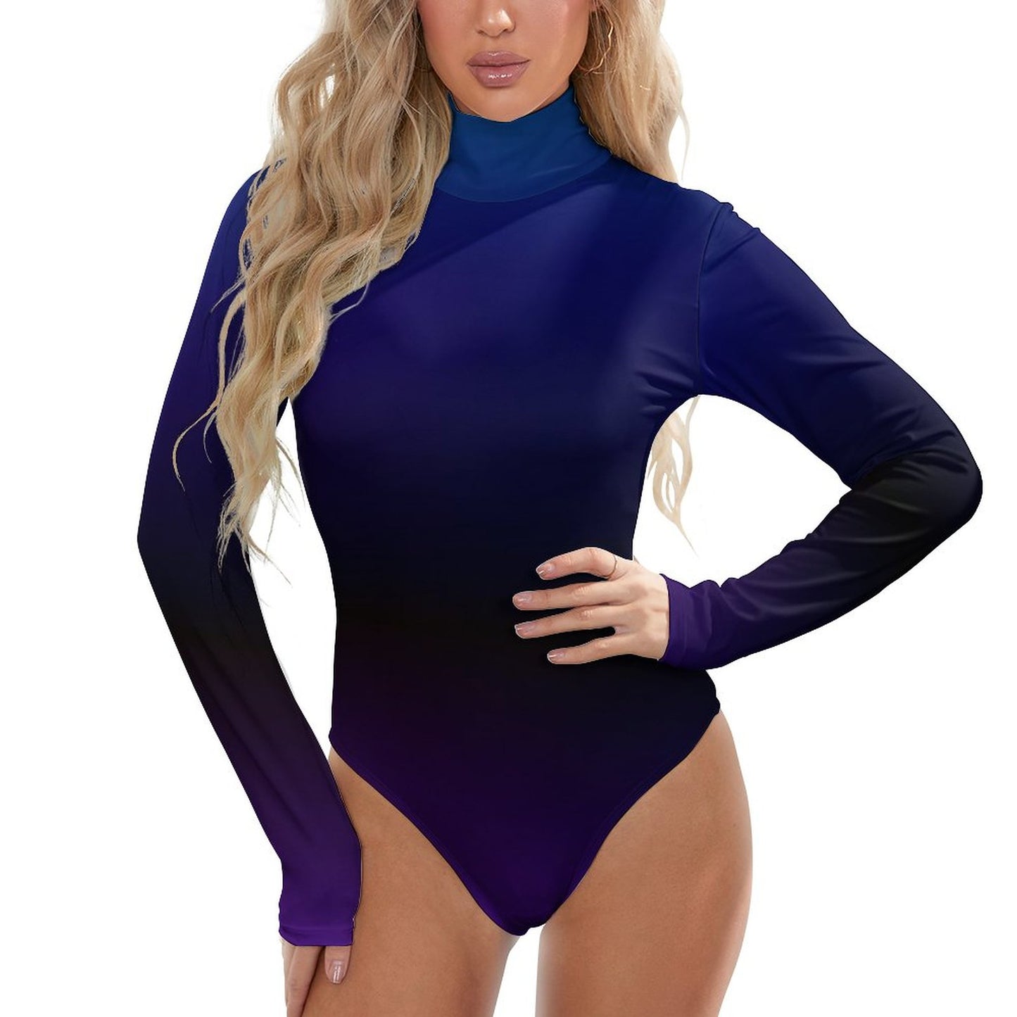 Nite Blu. Long-sleeve Bodysuit