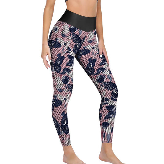 Navy Fli. Honeycomb Leggings