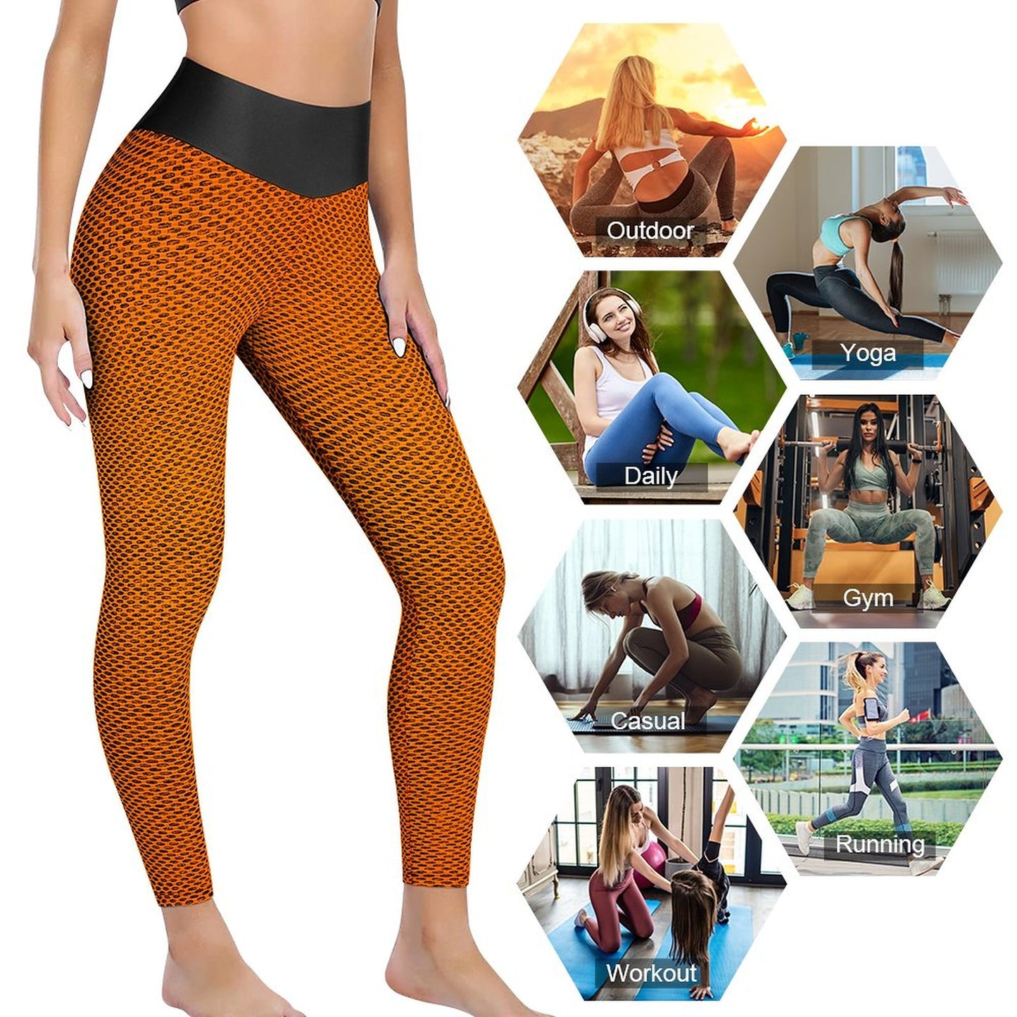 Tanga-Real.  Honeycomb Textured Leggings