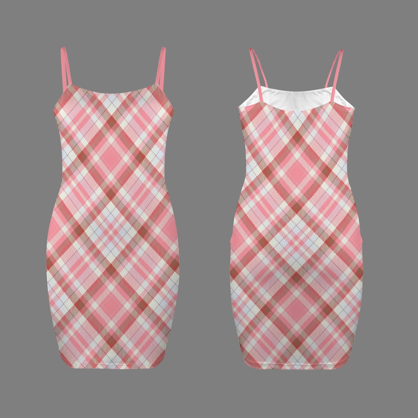 Pink Plaid. Cami Dress