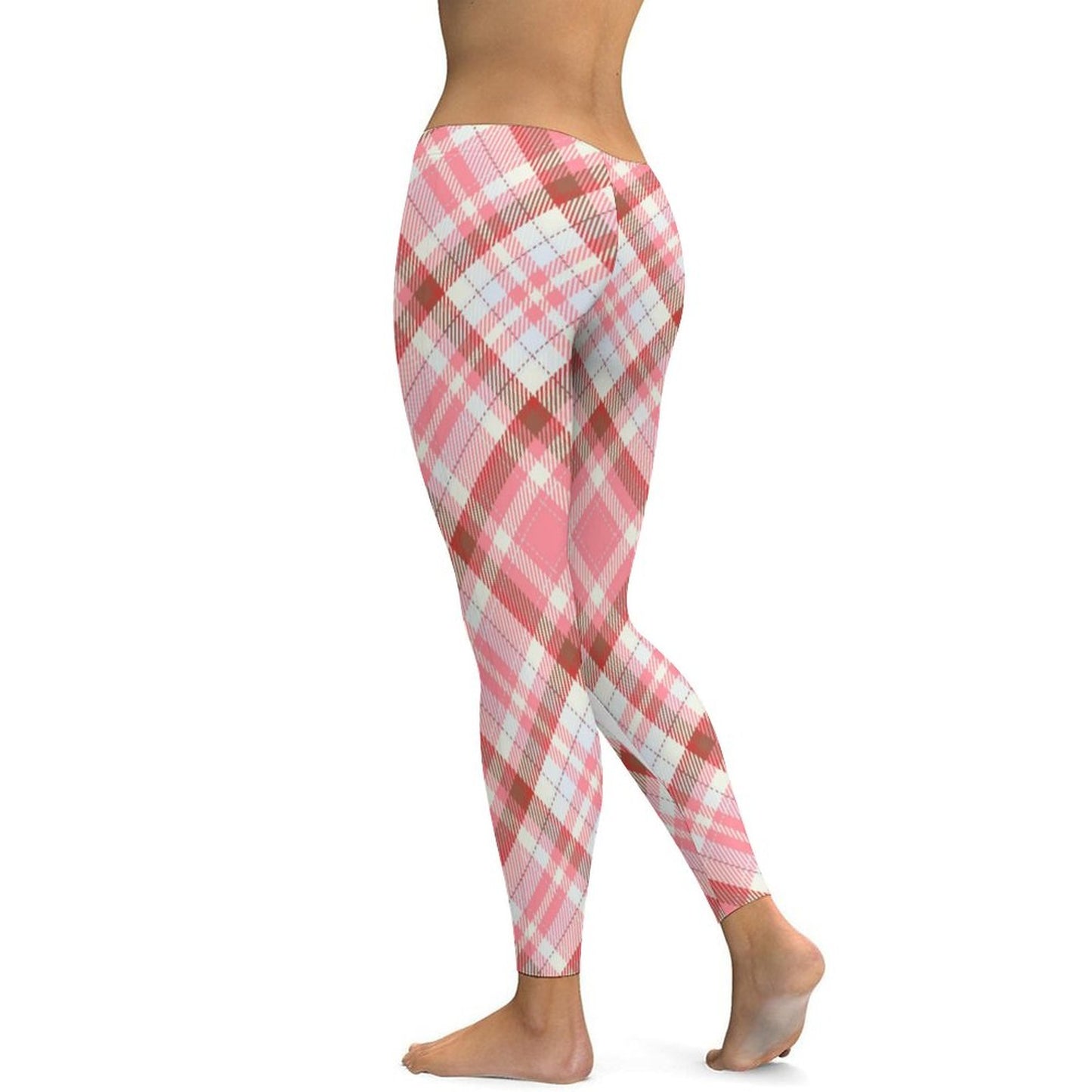 Pink Plaid. Leggings