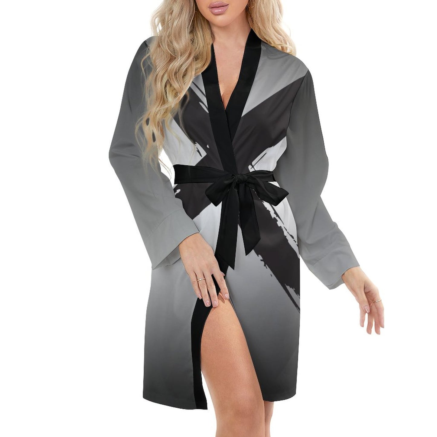 The X. Long Sleeve Robe Dress