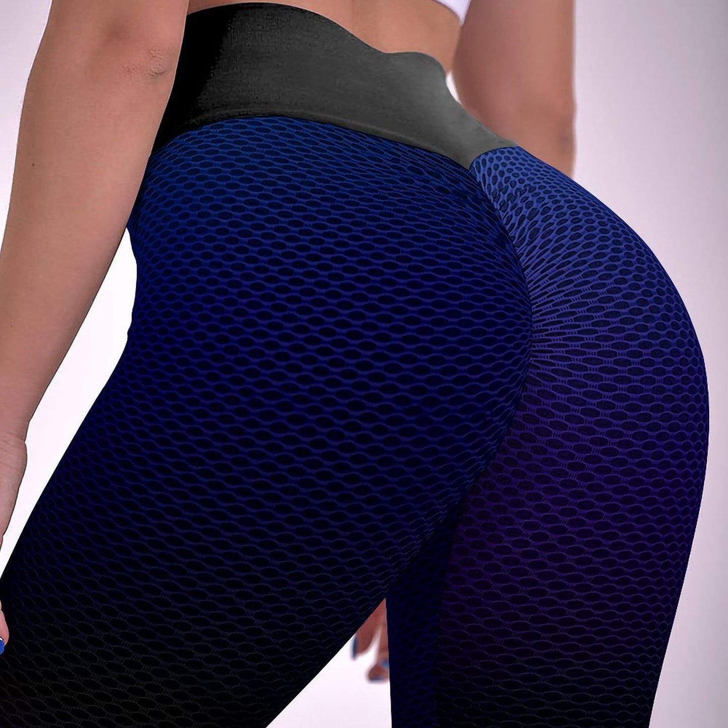 Nite Blu. Honeycomb Textured Leggings