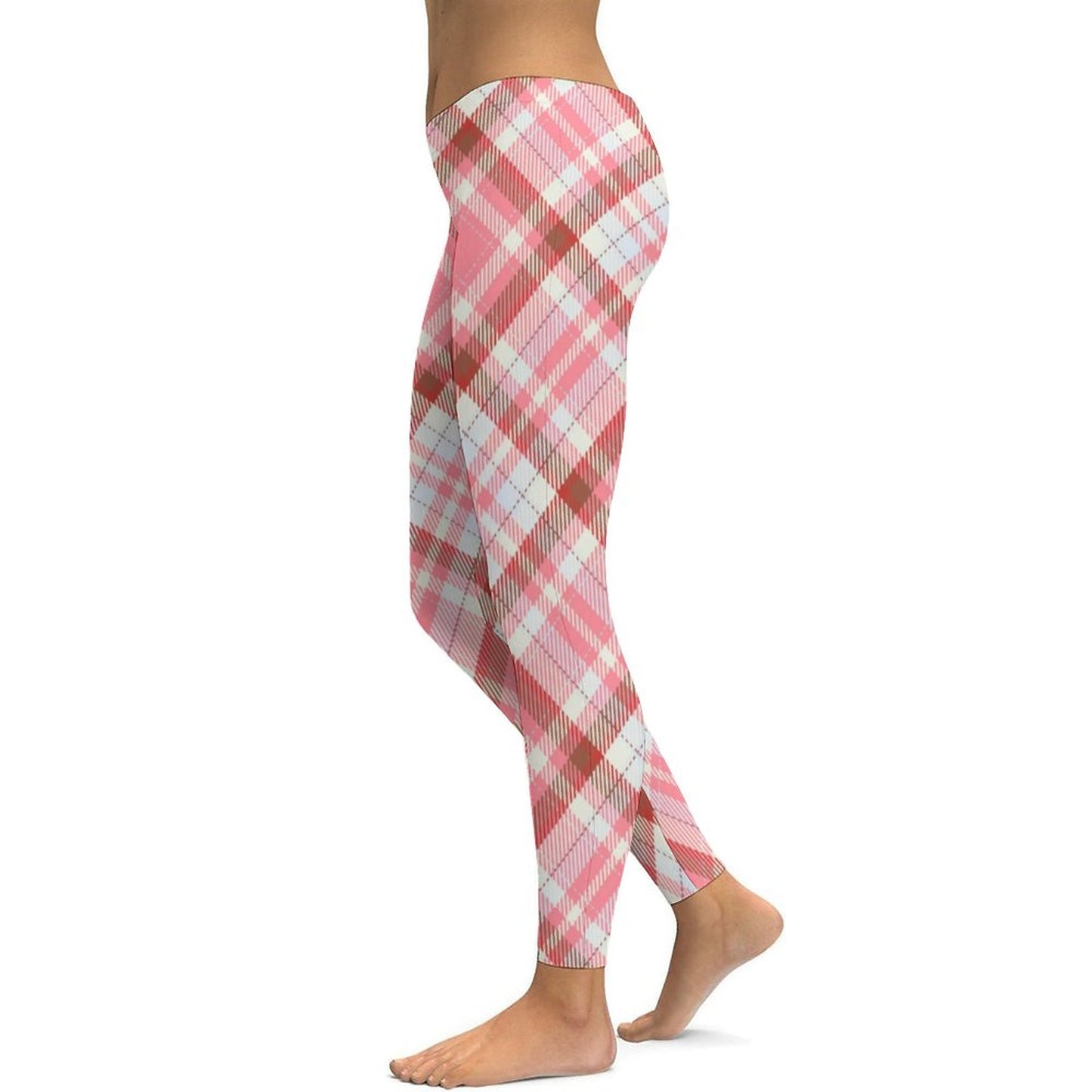 Pink Plaid. Leggings