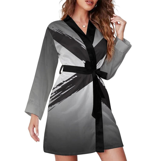 The X. Long Sleeve Robe Dress