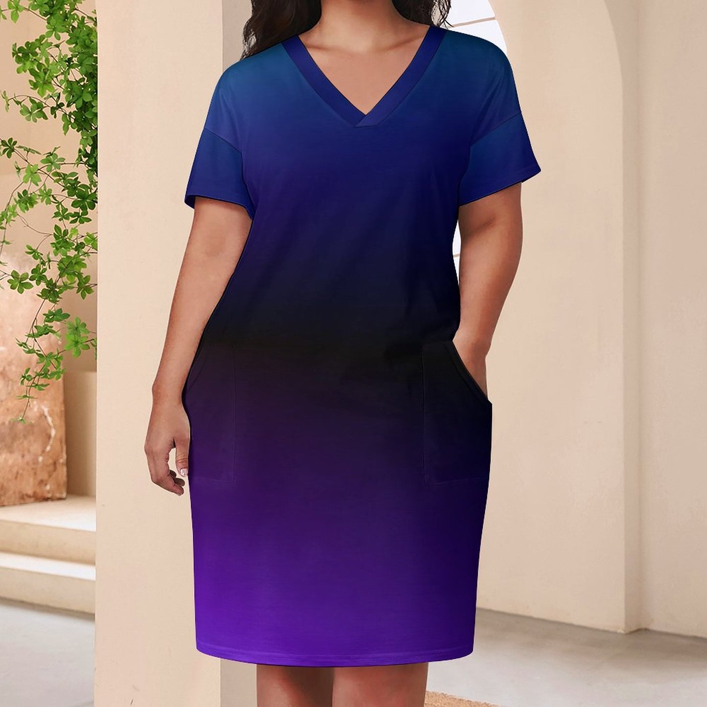 Nite Blu. V-Neck Baggy Dress