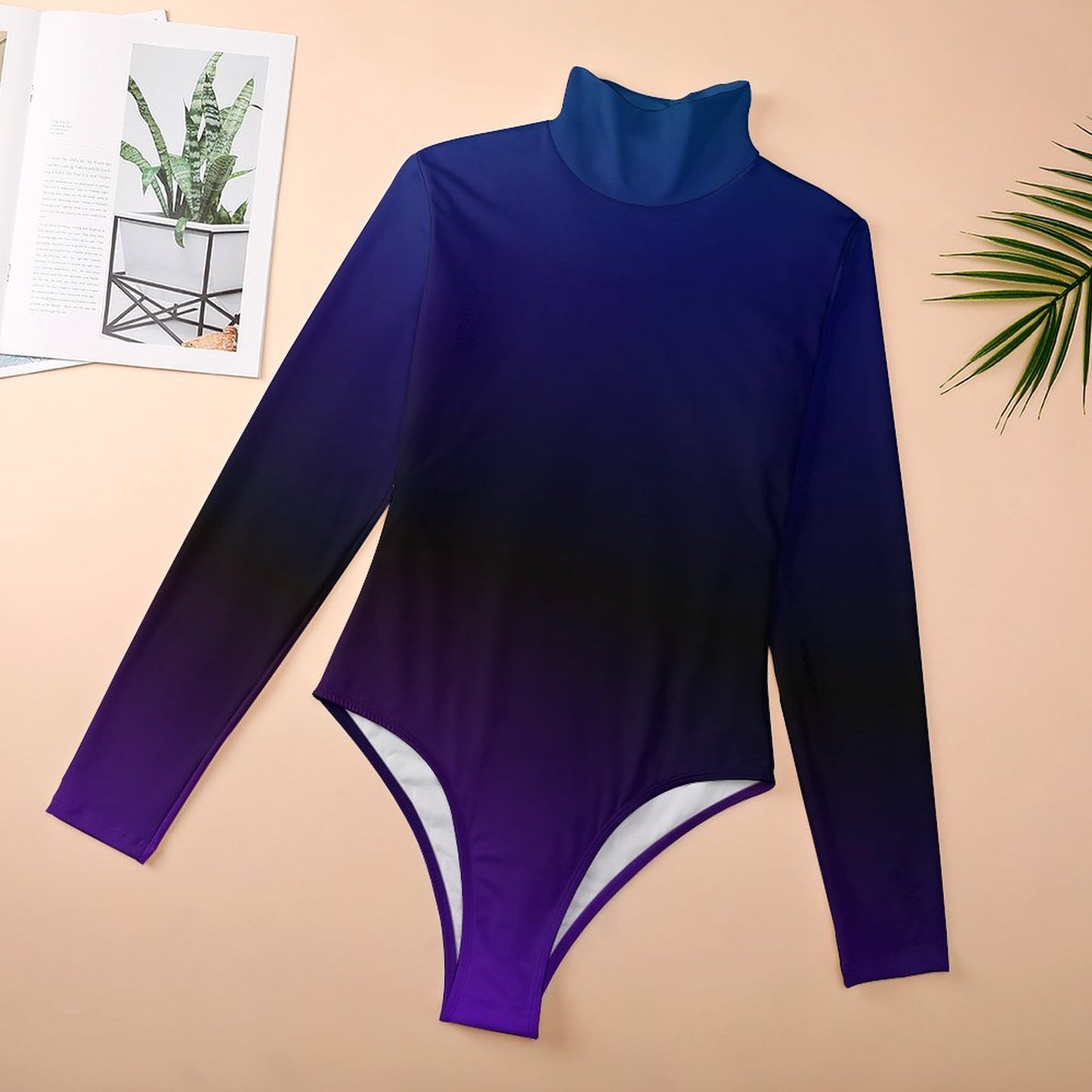 Nite Blu. Long-sleeve Bodysuit