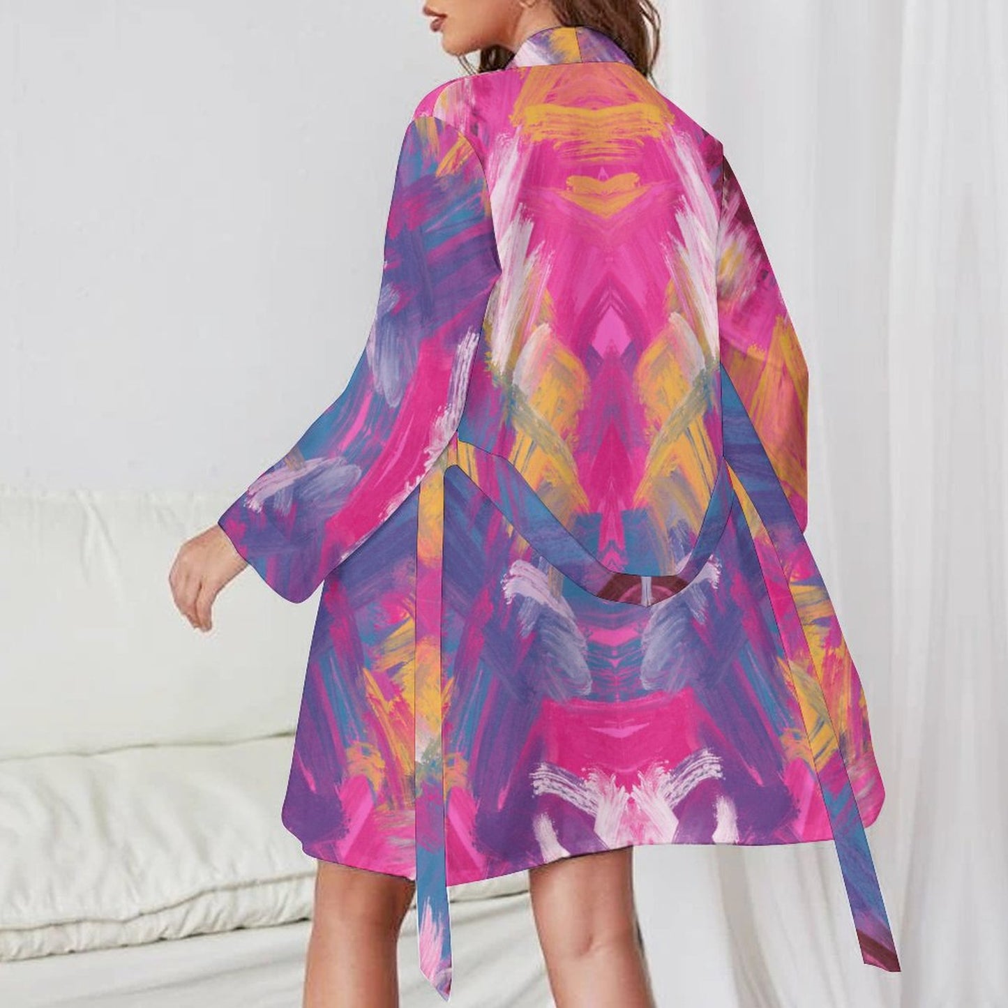 Crayona. Long Sleeve Robe Dress