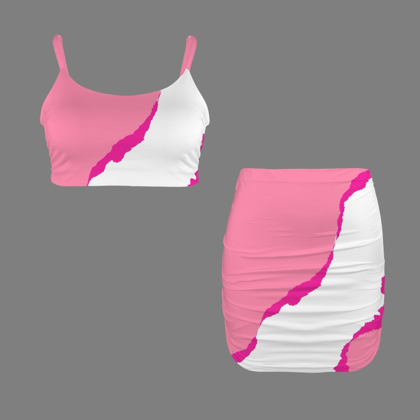 Pink-Dis. Skirt Set