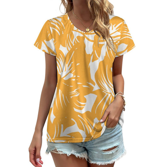 Yelli. V-neck Short Sleeve Top