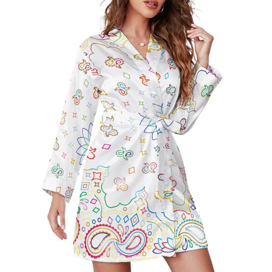 Bandanya. Long Sleeve Robe Dress