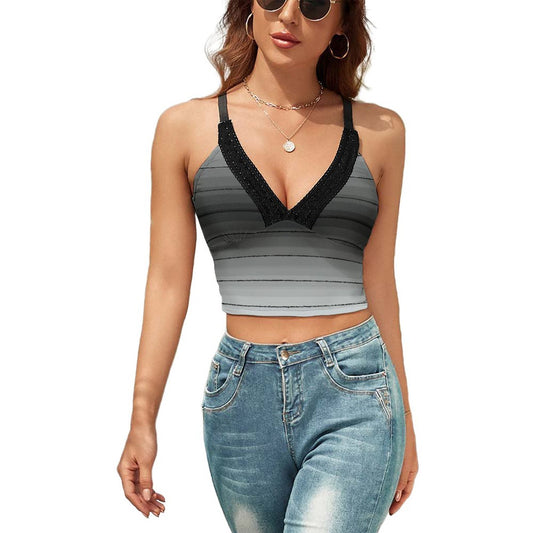 Grey Gradient. V-neck Camisole Top