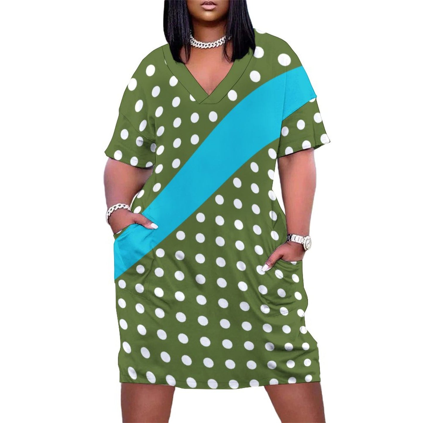 Carter. V-Neck Baggy Dress