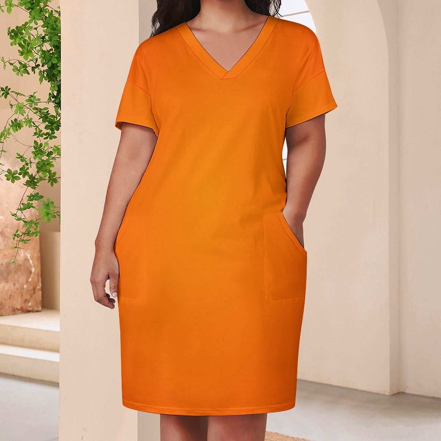 Tanga-Real. V-Neck Baggy Dress