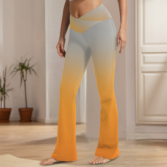 Ori Doba. High Waist Flared Leggings