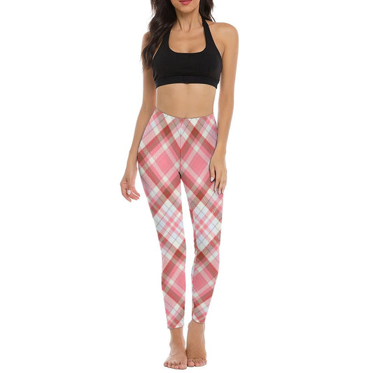 Pink Plaid. Leggings