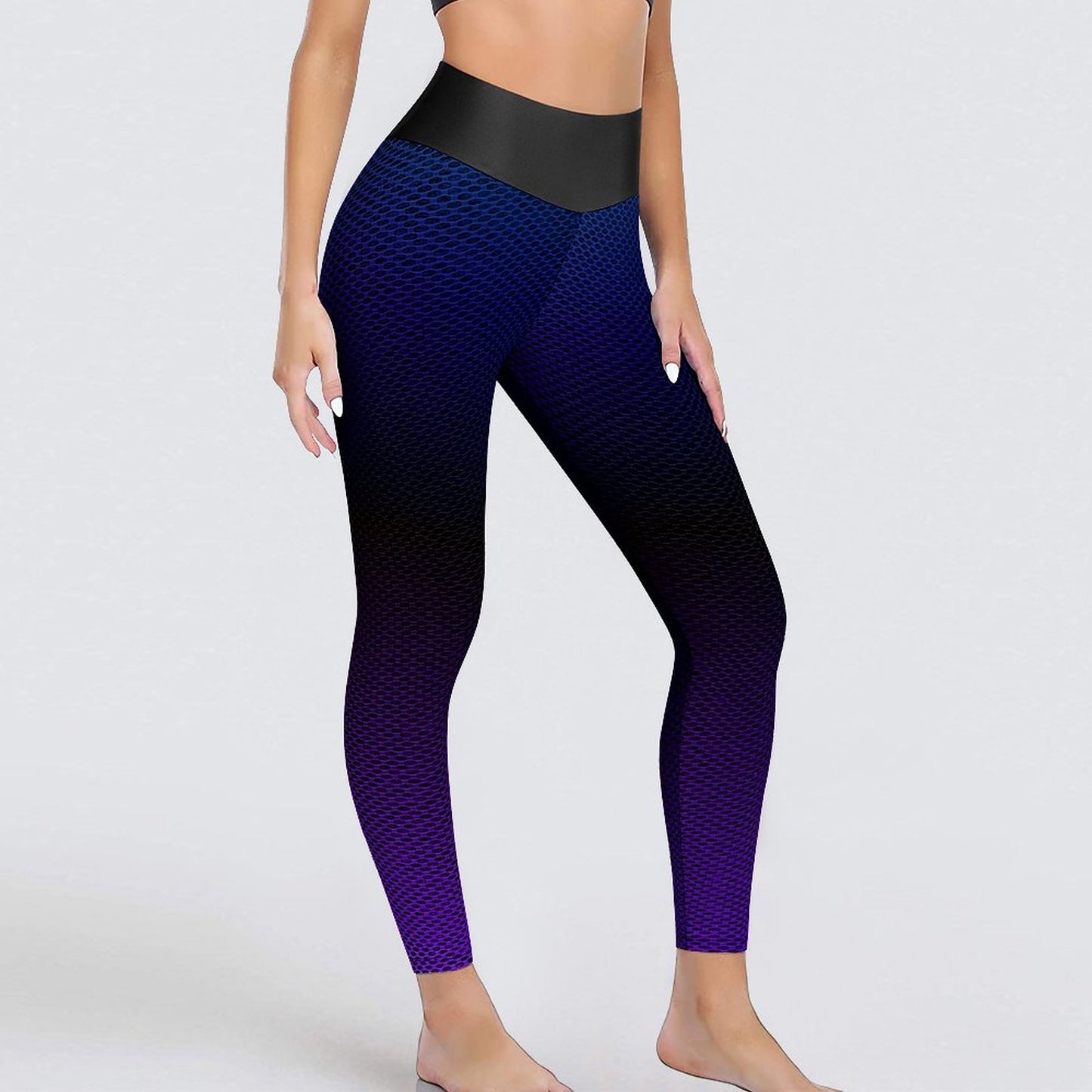 Nite Blu. Honeycomb Textured Leggings