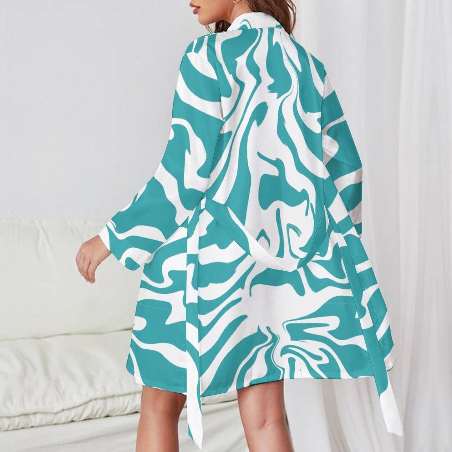 Sheside. Long Sleeve Robe Dress