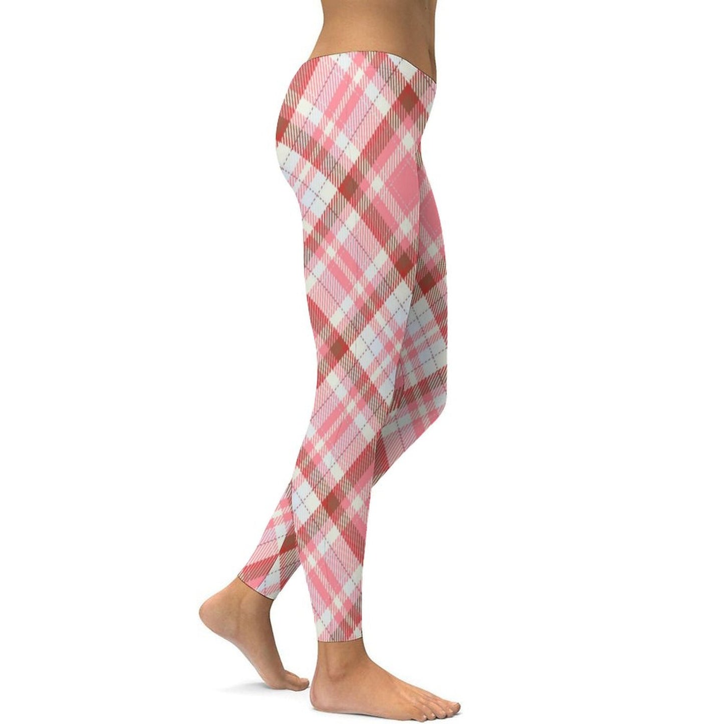 Pink Plaid. Leggings