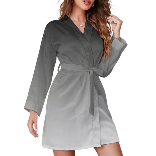 Shades Grey. Long Sleeve Robe Dress