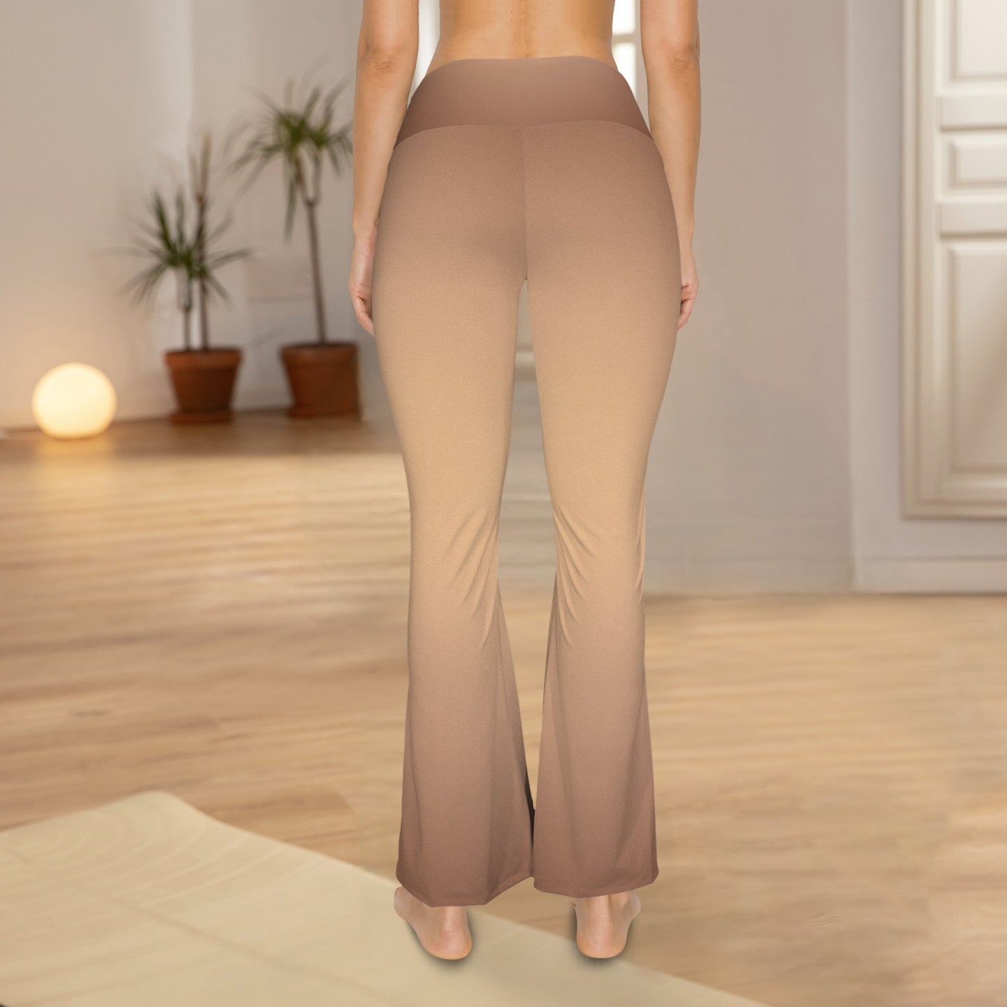 Nu Nude. High Waist Flared Leggings