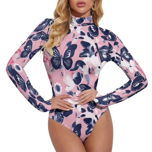 Navy Fli. Long-sleeve Bodysuit