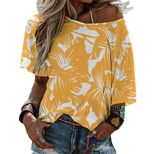 Yelli.  Off the Shoulder Half-Sleeve Top