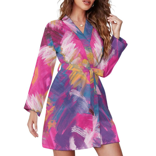 Crayona. Long Sleeve Robe Dress