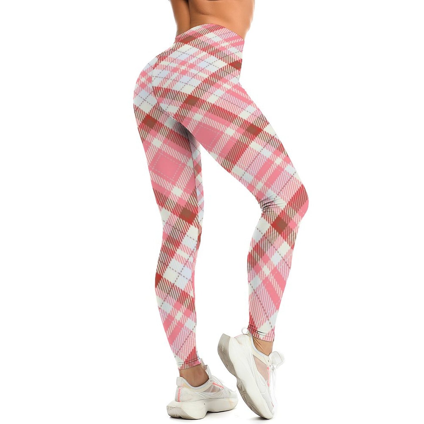 Pink Plaid. Leggings