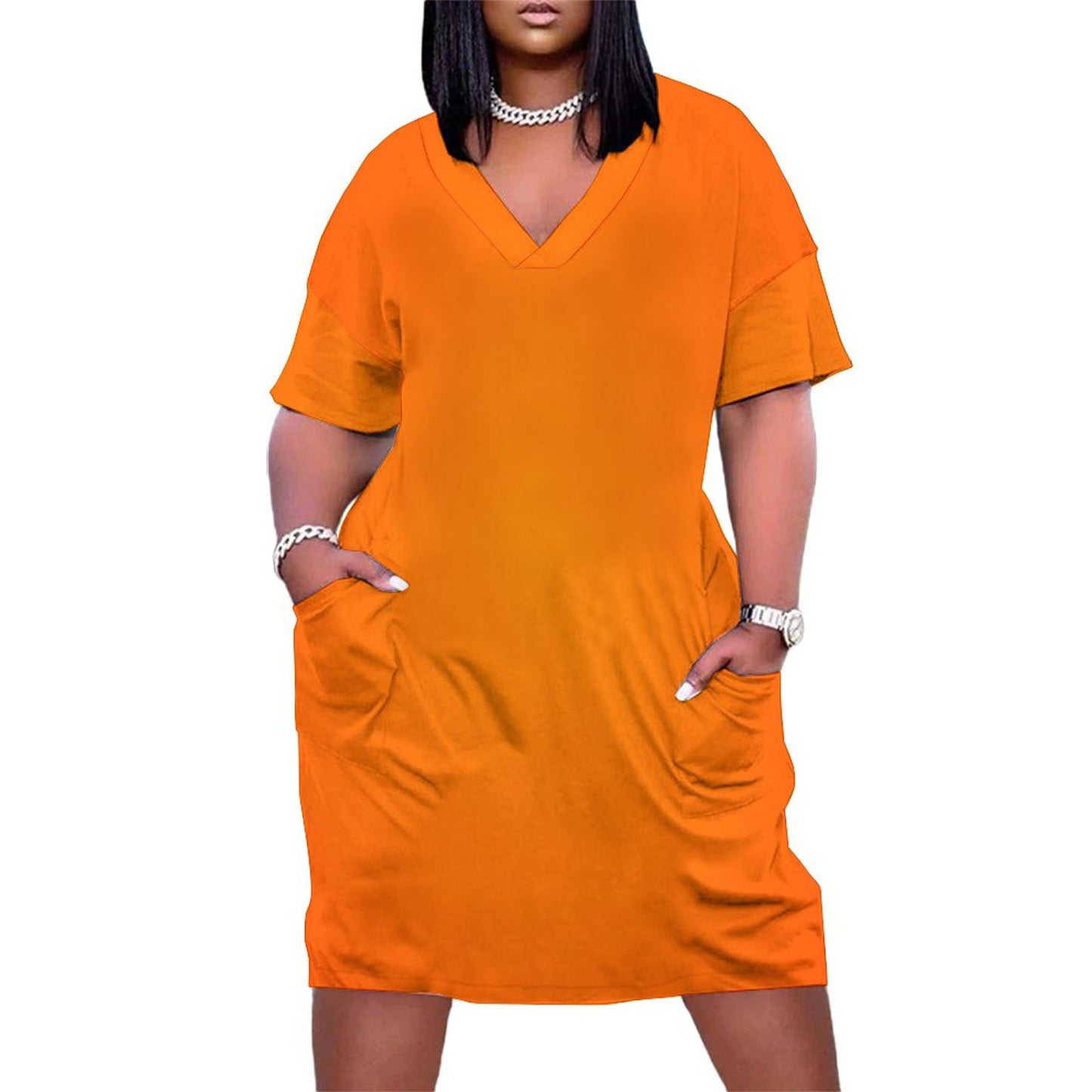 Tanga-Real. V-Neck Baggy Dress