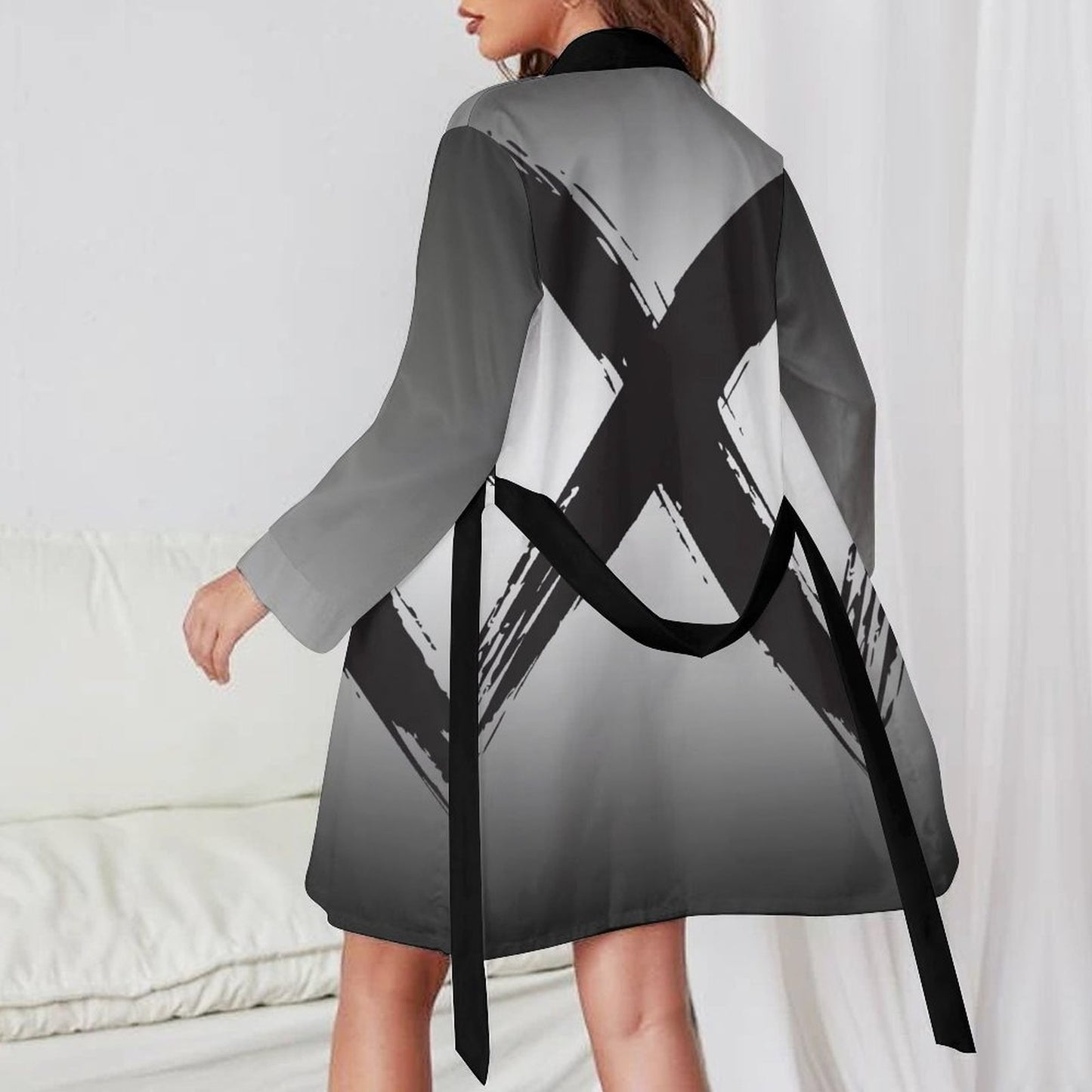 The X. Long Sleeve Robe Dress