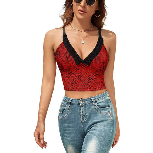 Snake Skin In. R V-neck Camisole Top