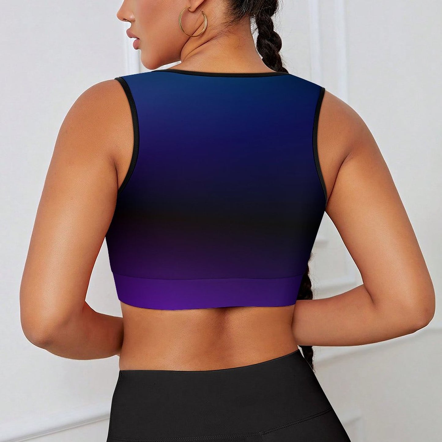 Nite Blu. Open Sports Bra