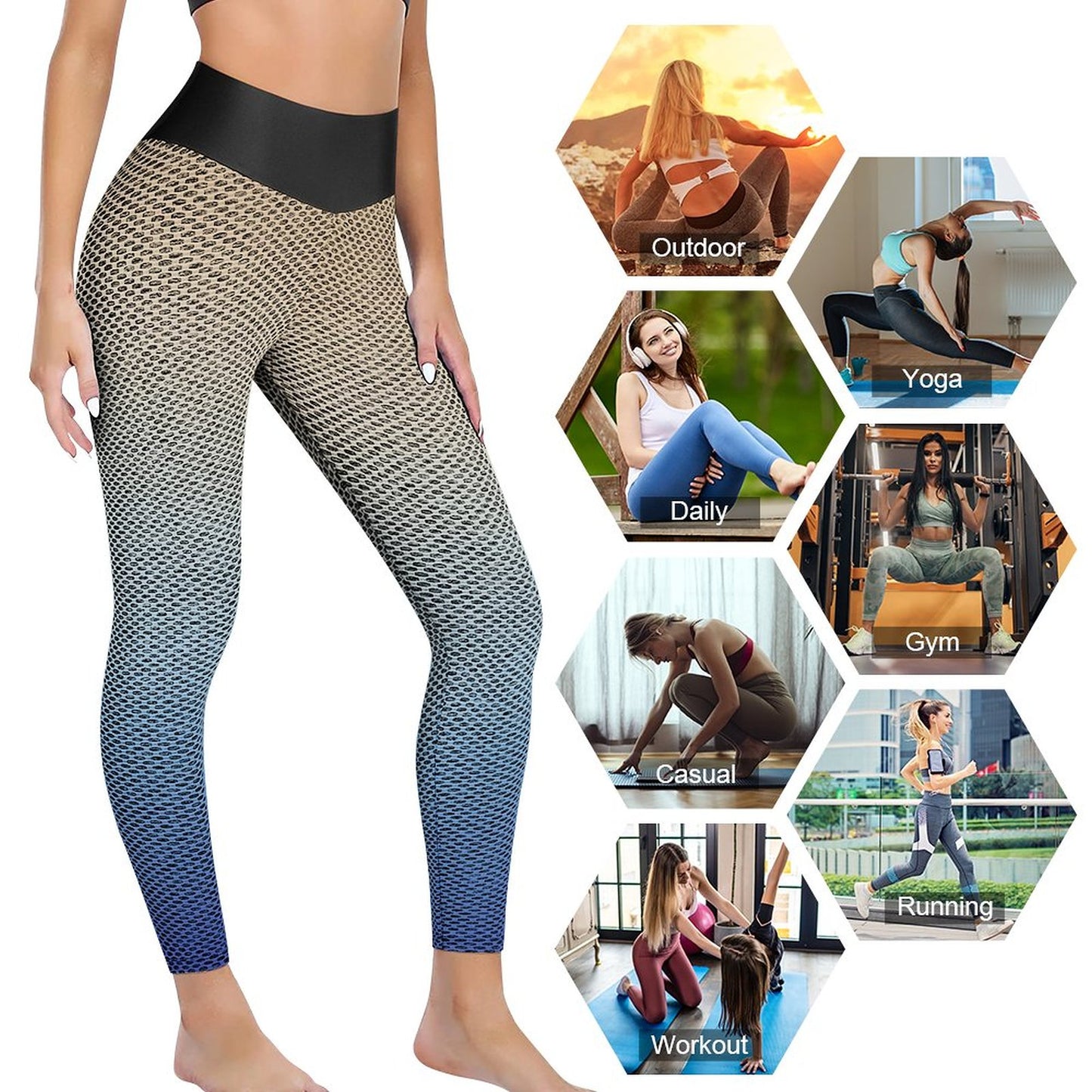 Cambria. Honeycomb Textured Leggings